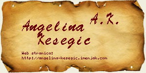Angelina Kesegić vizit kartica